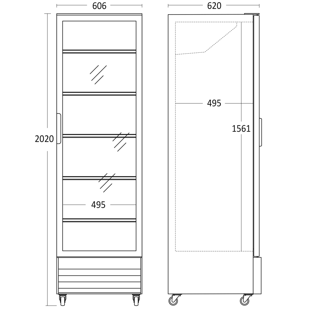 Réfrigérateur vitrine, noir 286L SD 426 BE (26310426310000)