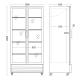Réfrigérateur vitrine, noir 660L SD 826 BE (26310826BE10000)