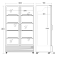 Réfrigérateur vitrine, noir 917L SD 1326 BE (26311110000SD1326BE)
