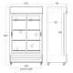 Réfrigérateur vitrine, noir, 670 L SD 1002 BSLE (26311002BSLE10000)