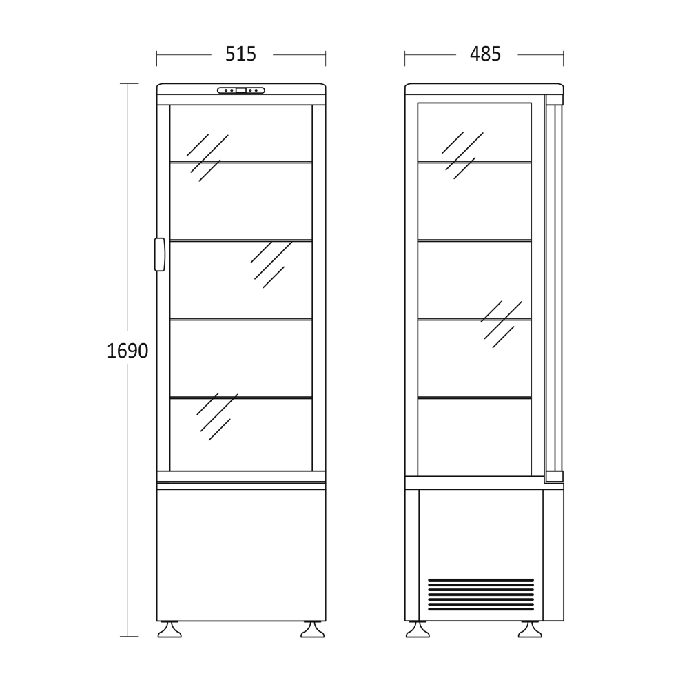 Vitrine réfrigérée, blanche 176L RTC 237 WE (19310237WE10000)