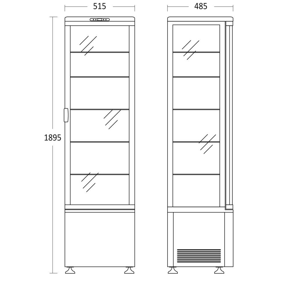 Vitrine réfrigérée, blanche 235 L RTC 287 WE (19310287WE10000)
