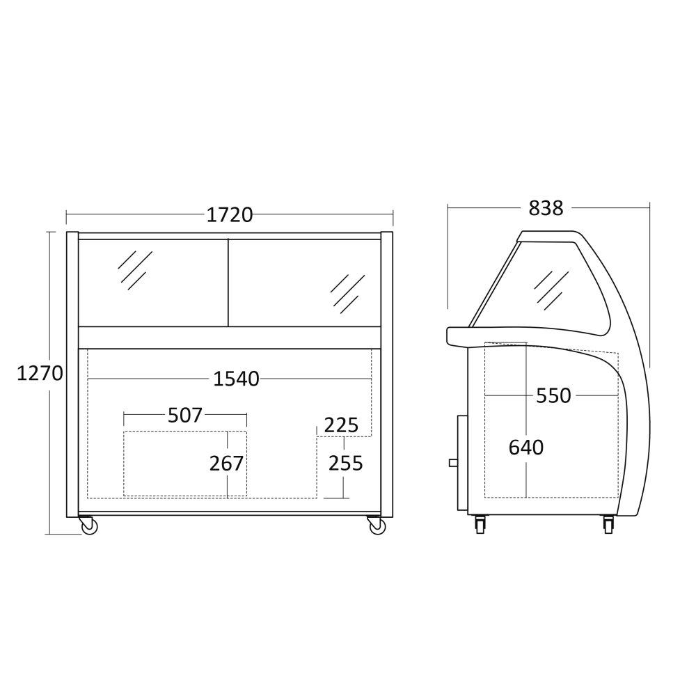 Vitrine à glace 538L SIC12WBL (23424510000SIC12WB)