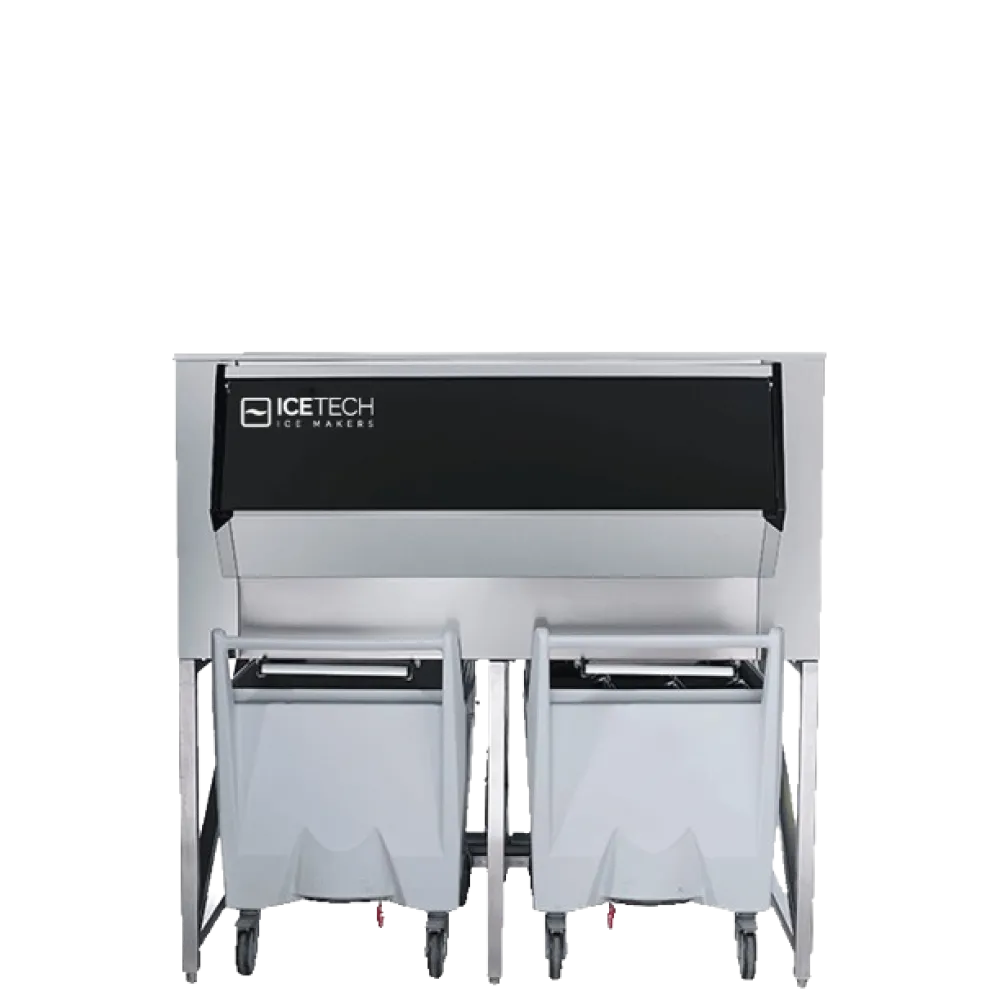 Bac de stockage de glace avec chariot BCD400, 413 kg