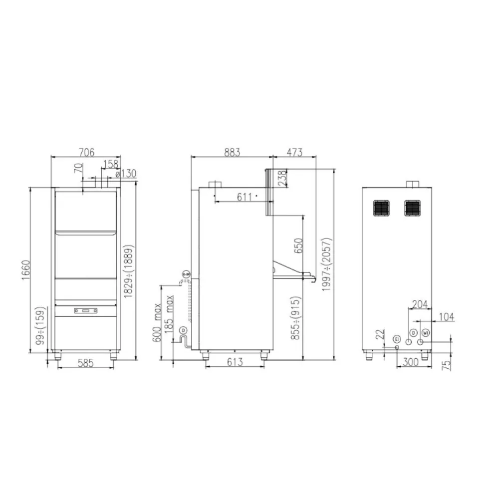 Lave-vaisselle, 565x690mm, UK 55/65 ESI PRS (UK55/65ESIPRS)