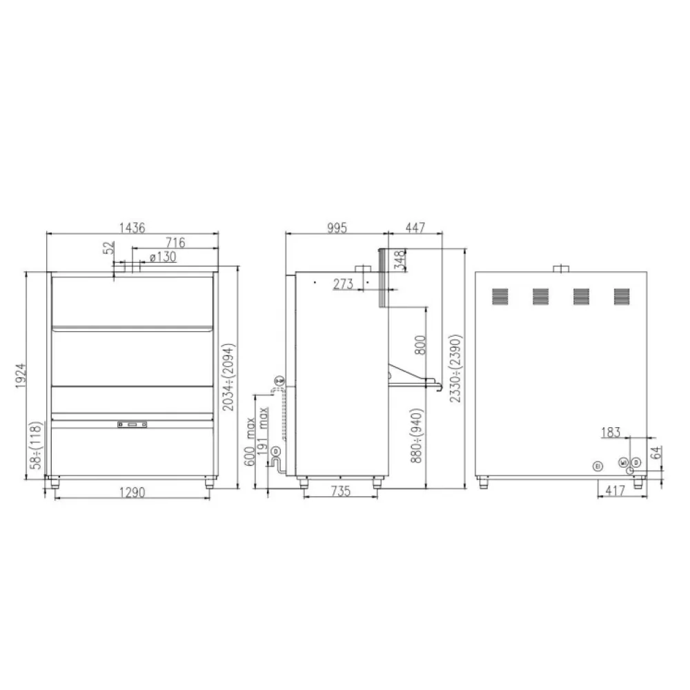 Lave-vaisselle, 1260x815mm, UK 125/80 EPI PRS (UK125/80EPIPRS)