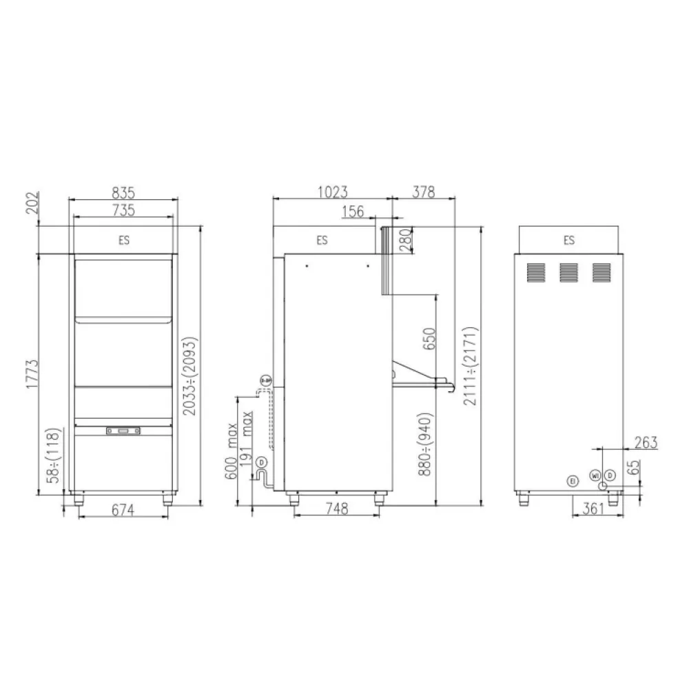 Lave-vaisselle, 660x815mm, UK 65/65 EPI ES (UK65/65EPIES)