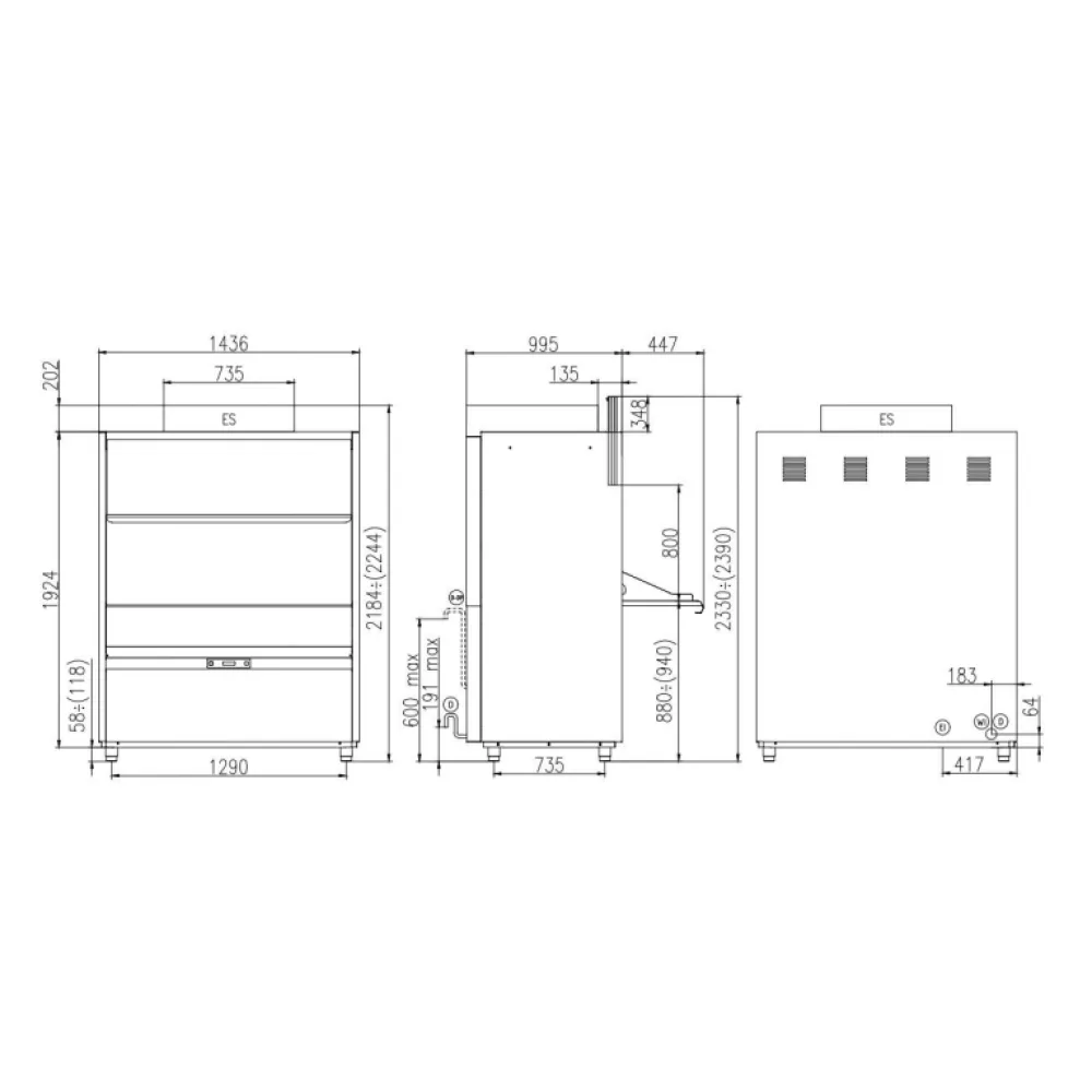 Lave-vaisselle, 1260x815mm, UK 125/80 EPI ES (UK125/80EPIES)