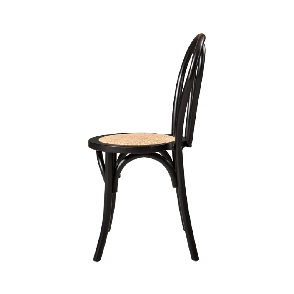 Chaise MONET WOOD RT, noire (KDR/MONET.WOOD.RT.6001/JK/STM)