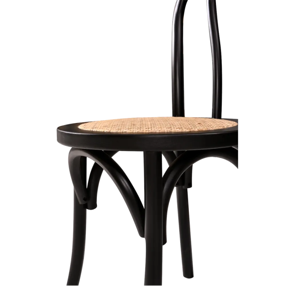 Chaise MONET WOOD RT, noire (KDR/MONET.WOOD.RT.6001/JK/STM)