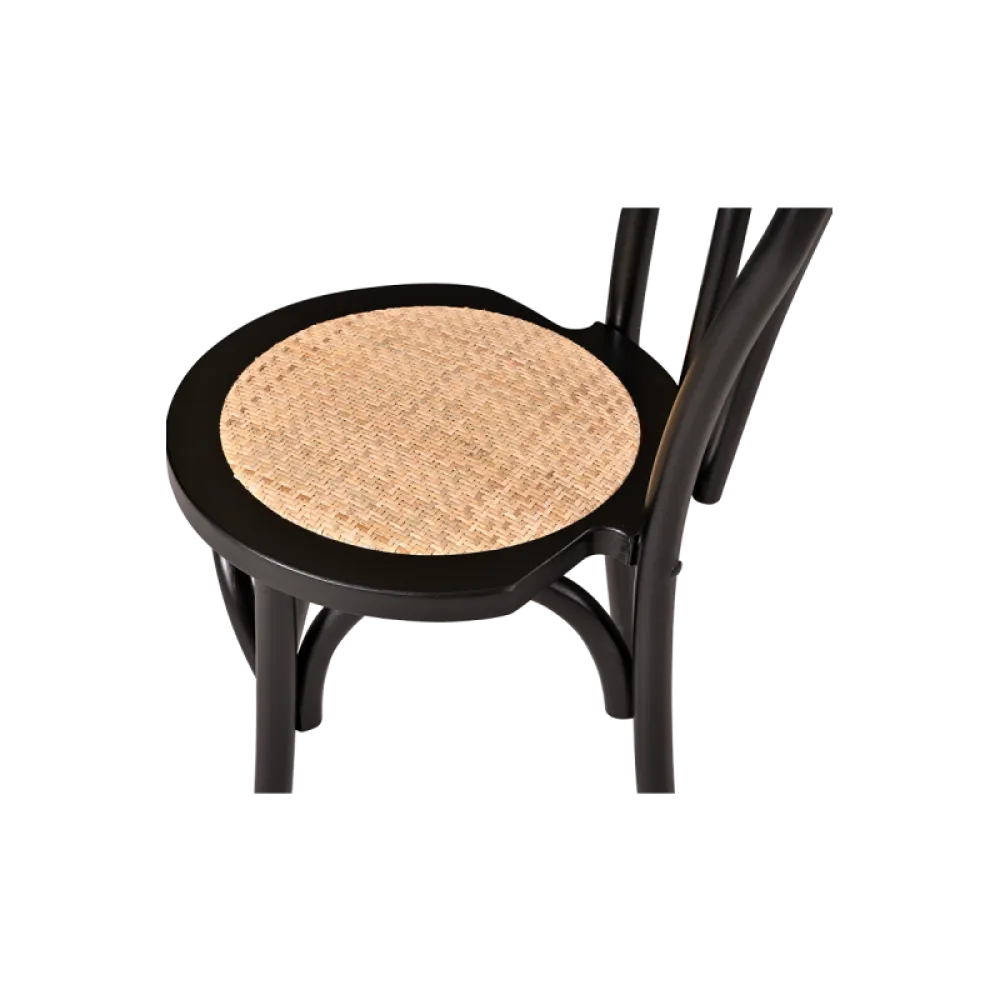 Chaise MONET WOOD RT, noire (KDR/MONET.WOOD.RT.6001/JK/STM)